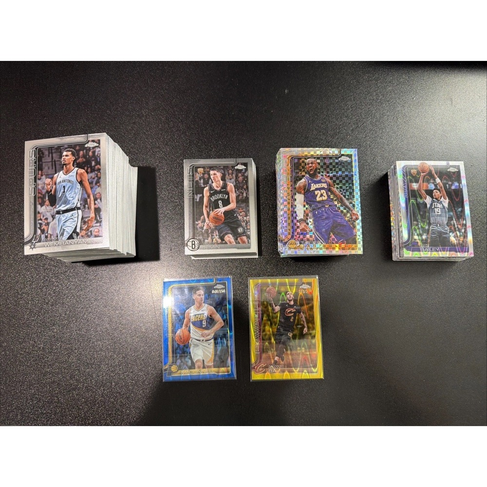 2025-26 Topps Chrome Update Base Raywave X-Fractor Parallel Insert RC Lot (240)